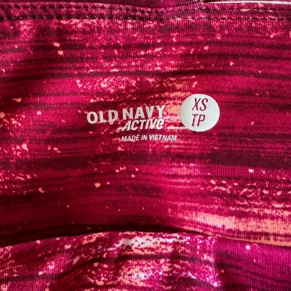 Old Navy Active Women's Burgundy-Red Abstract Athletic Yoga Pant Leggings XS - Picture 6 of 13